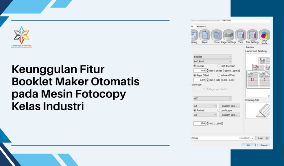 Keunggulan Fitur Booklet Maker Otomatis pada Mesin Fotocopy Kelas Industri